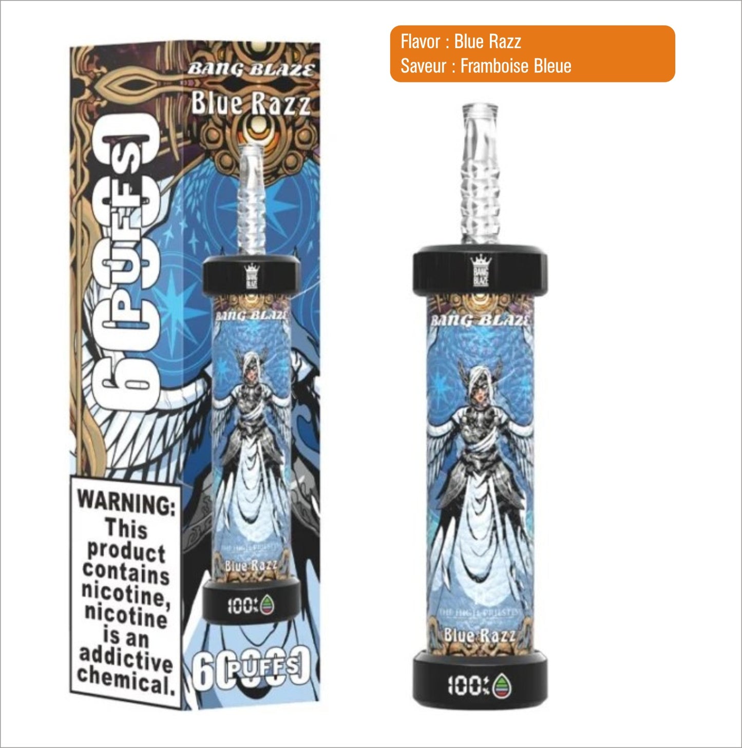 60k Puffs - Blue Razz – Framboise Bleue