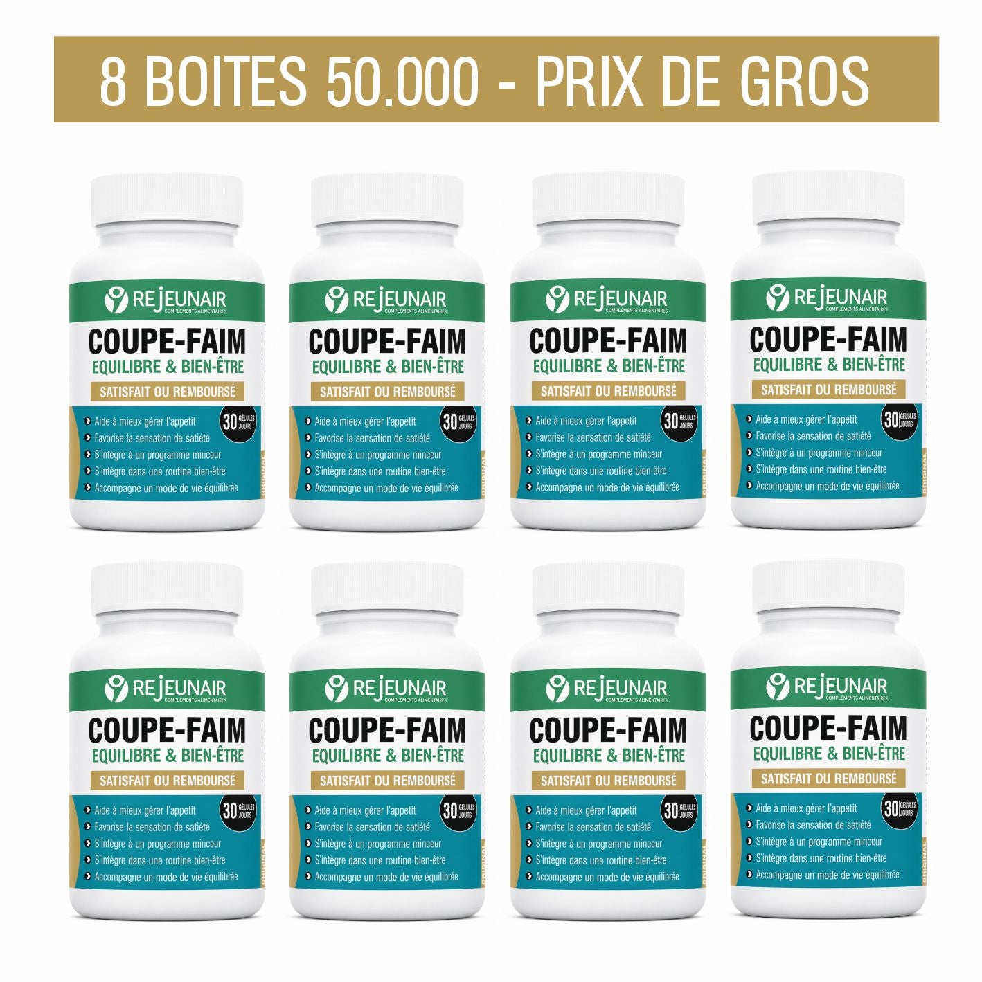Gélules Coupe-Faim (Pack de 8 Boîtes)