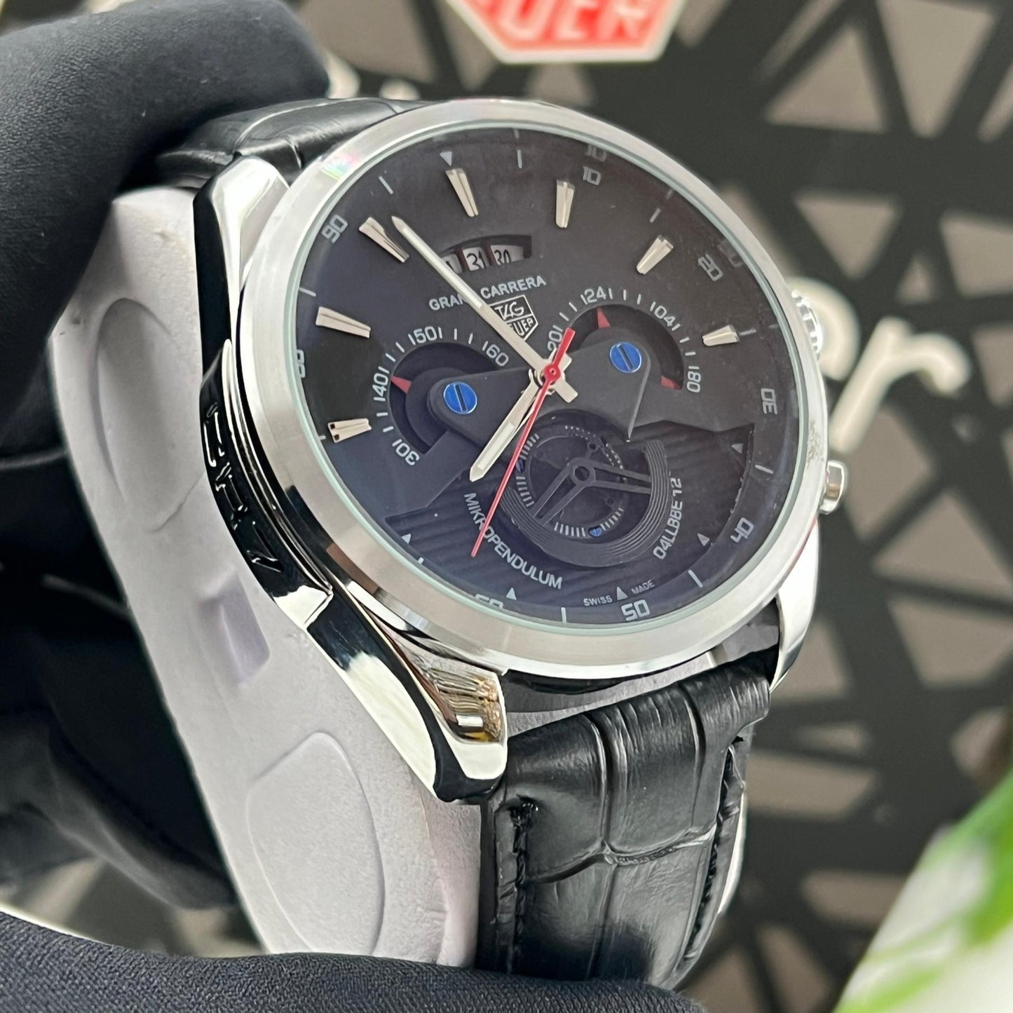 Montre TAG Heuer Grand Carrera RS CR7 (Ref MM031 bracelet en cuir noir)