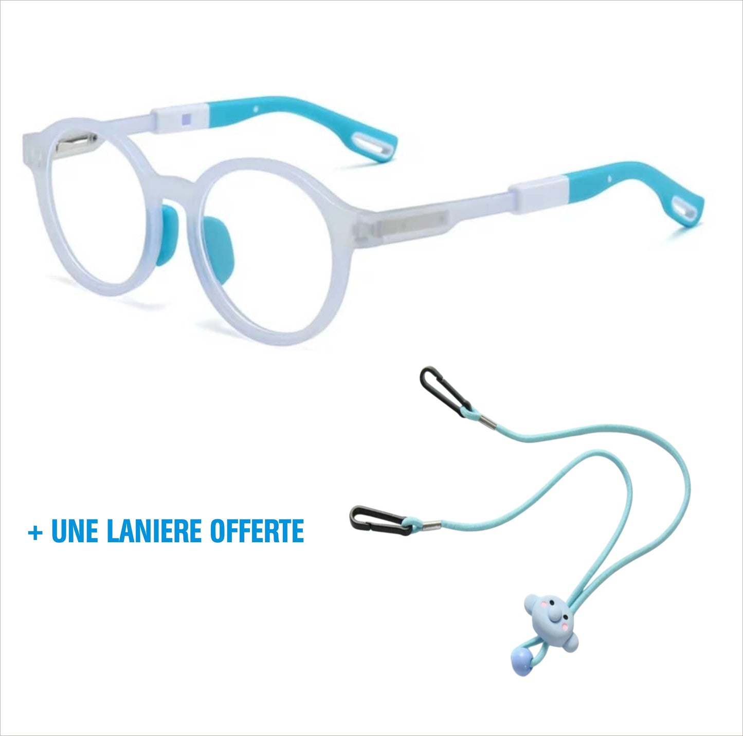 Lunettes Anti Lumière Blue Pour Enfants / Monture (Bleue Claire)