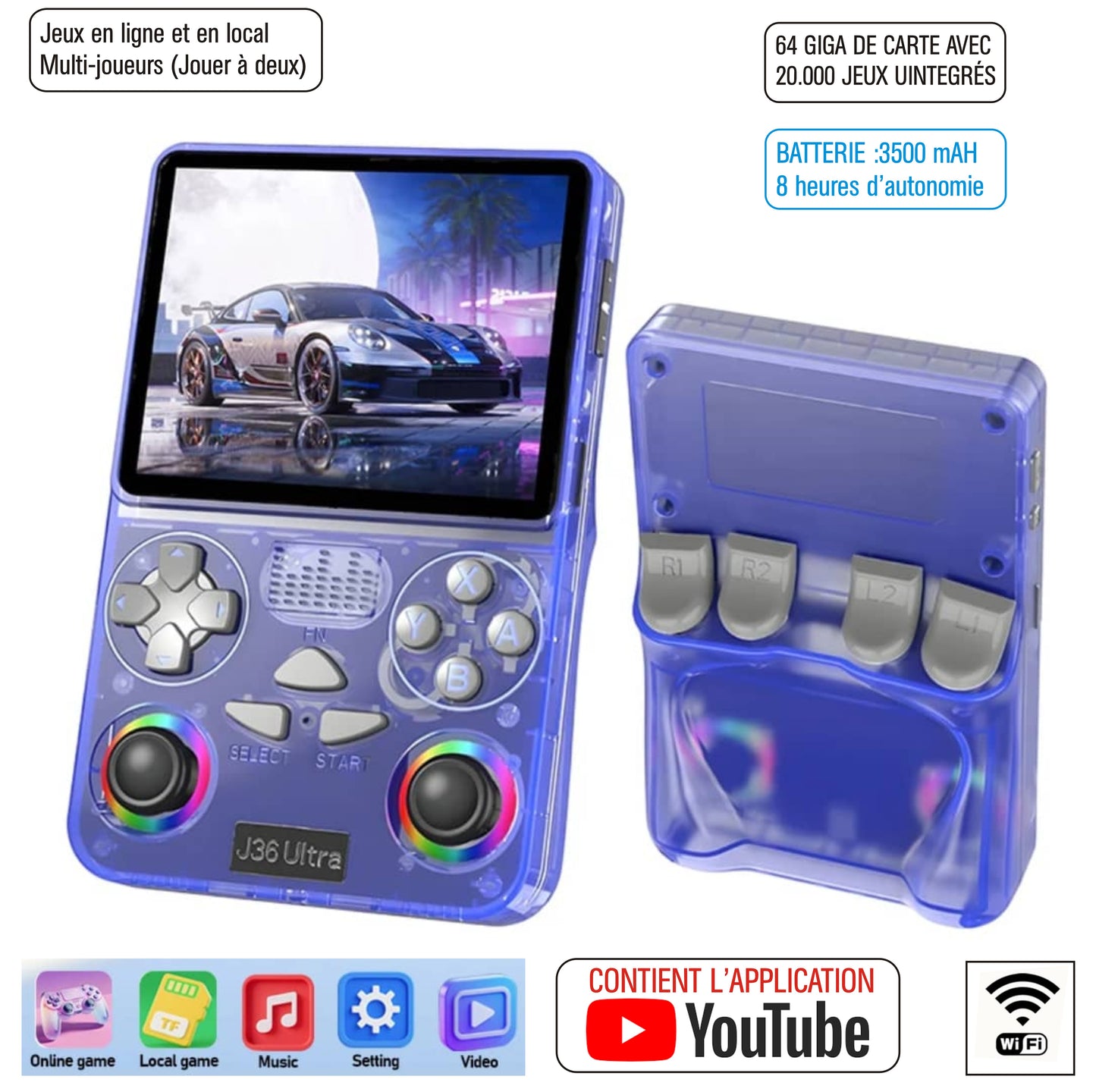 Game Console J36 Ultra Violet