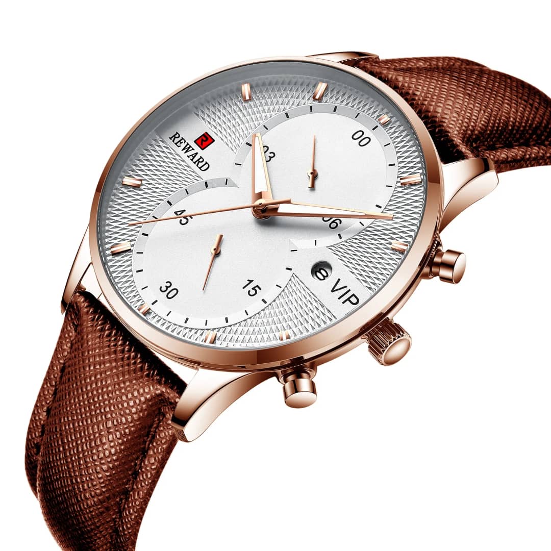 Montre REWARD (Ref MM165) Bracelet en Acier inoxydable massif