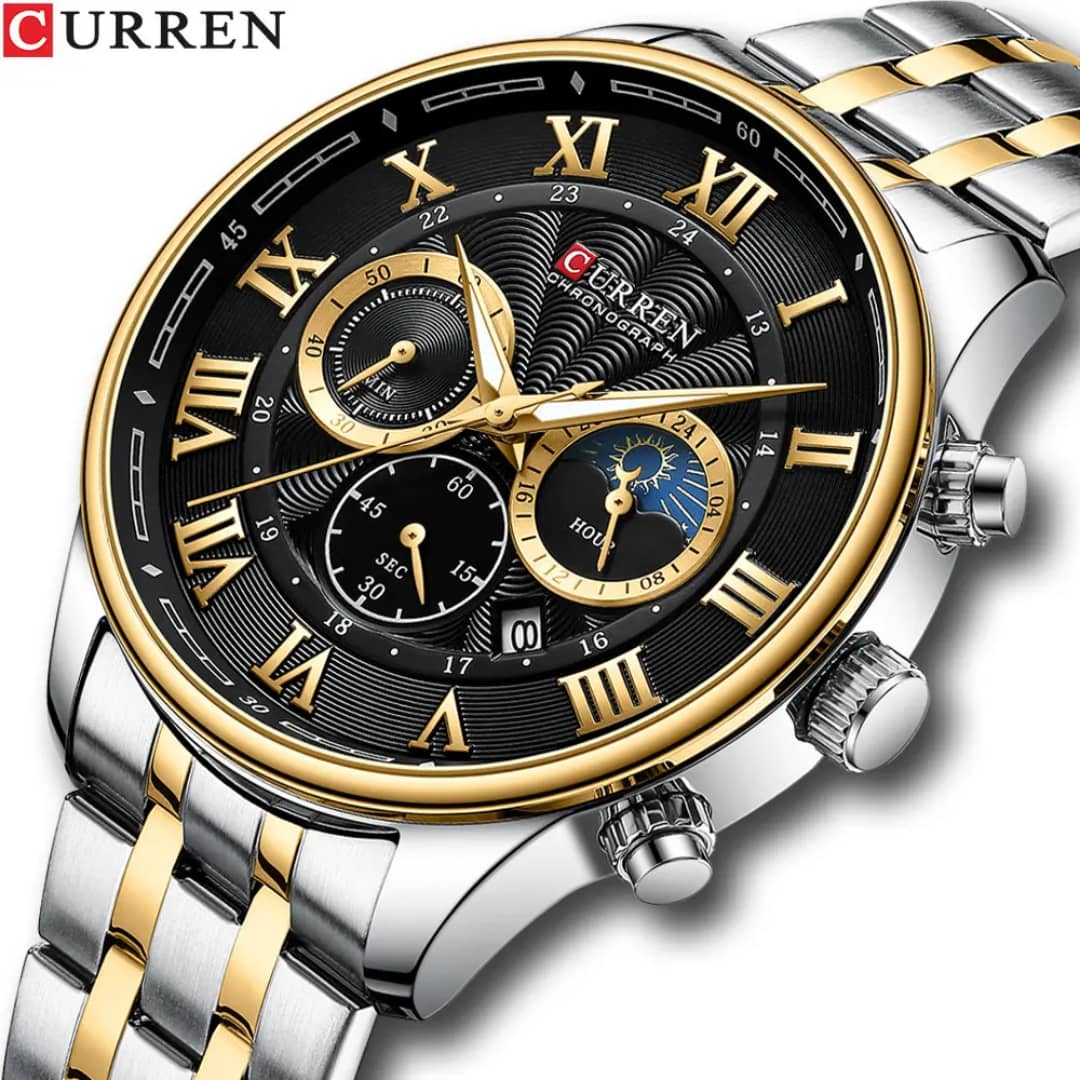 Montre Curren (Ref MM161) Bracelet en Acier inoxydable massif
