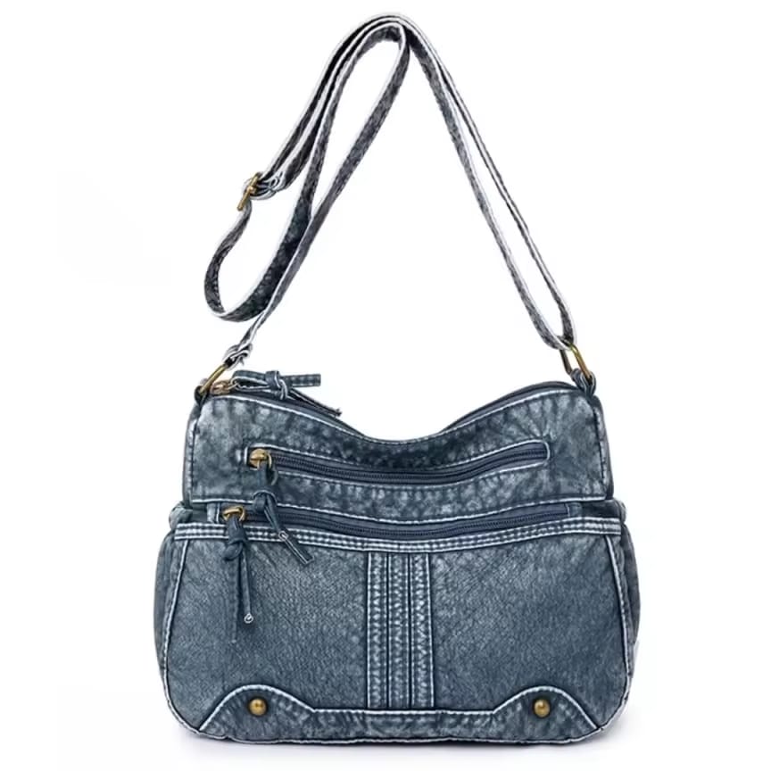 Sac Bandoulière en cuir PU Couleur Blue Jeans (Ref : SM220)