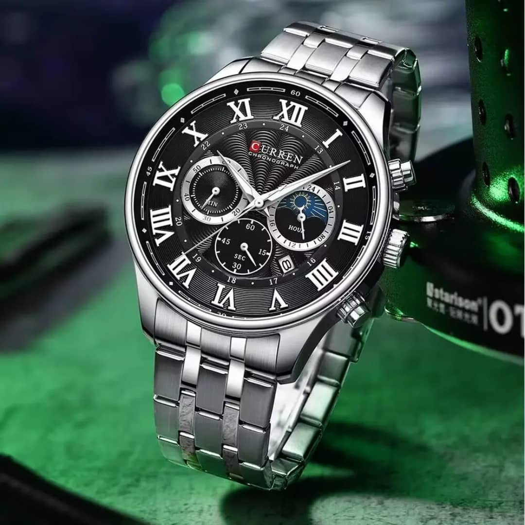 Montre Curren (Ref MM162) Bracelet en Acier inoxydable massif