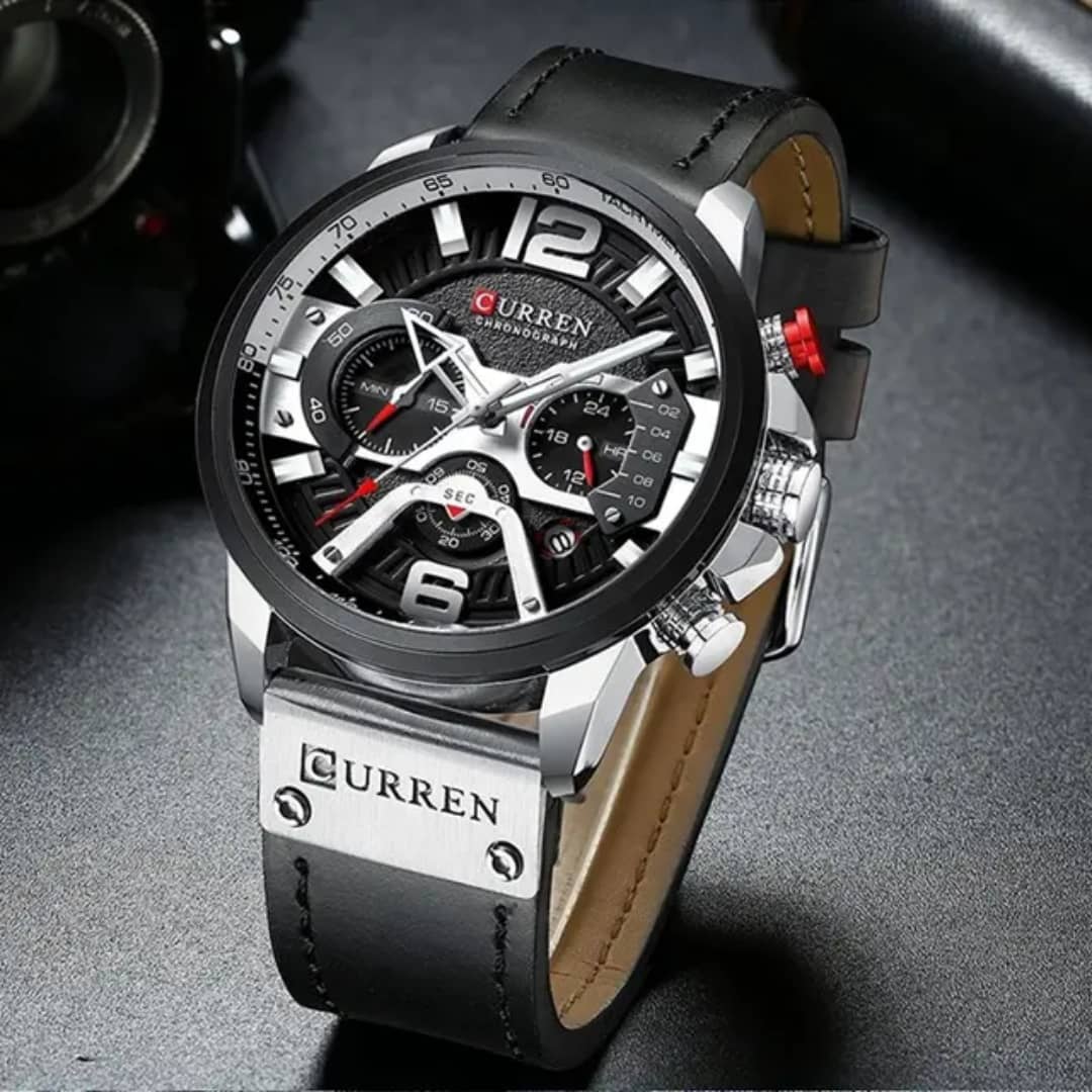 Montre CURREN (Ref MM168) Bracelet en Cuir véritable