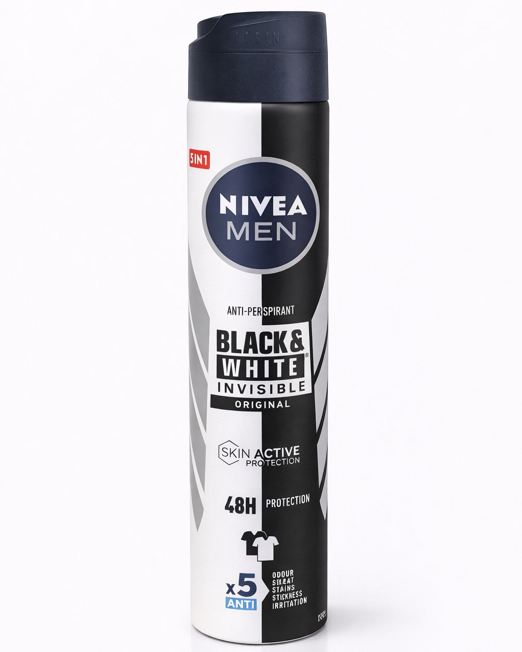 Nivea Men Black & White Invisible Original (Ref : NAT01) Anti-Transpirant 200ml – 48h