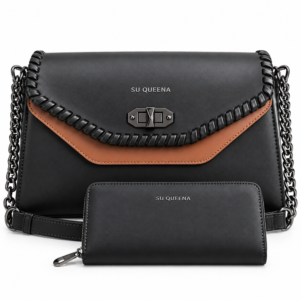Sac à main SU QUEENA (Ref : SM3067 Black)