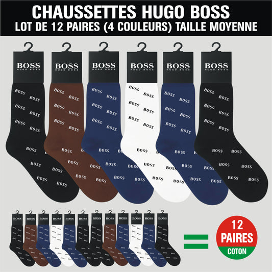 Chaussettes Hugo Boss – Lot de 12 Paires