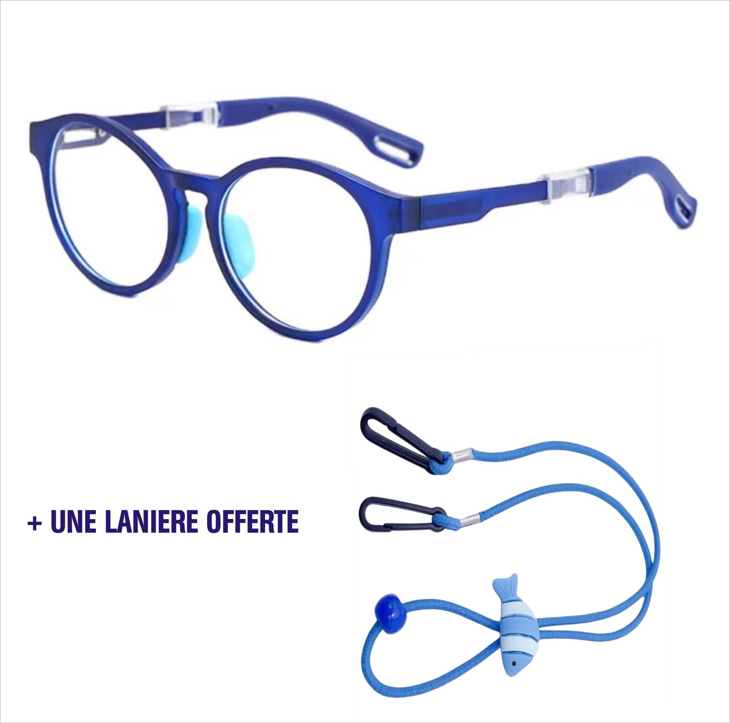 Lunettes Anti Lumière Blue Pour Enfants / Monture (Bleue Marine)