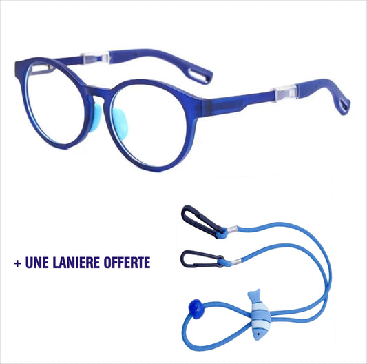Lunettes Anti Lumière Blue Pour Enfants / Monture (Bleue Marine)