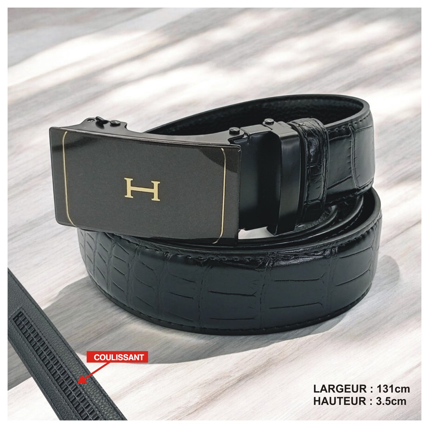 Ceinture Hermes (Coulissant) (Ref : CT037)