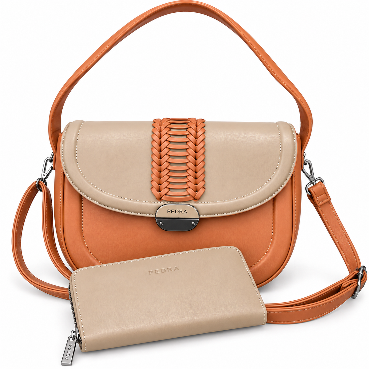 Sac à main PEDRA (Ref : SM61054 Khaki Brown)