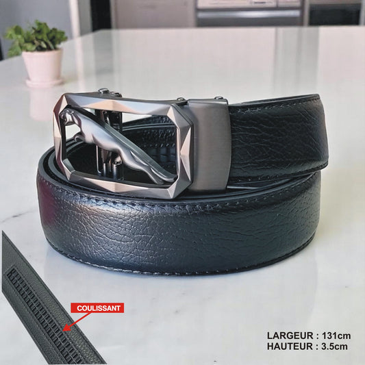 Ceinture Jaguar Gris (Coulissant) (Ref : CT008)