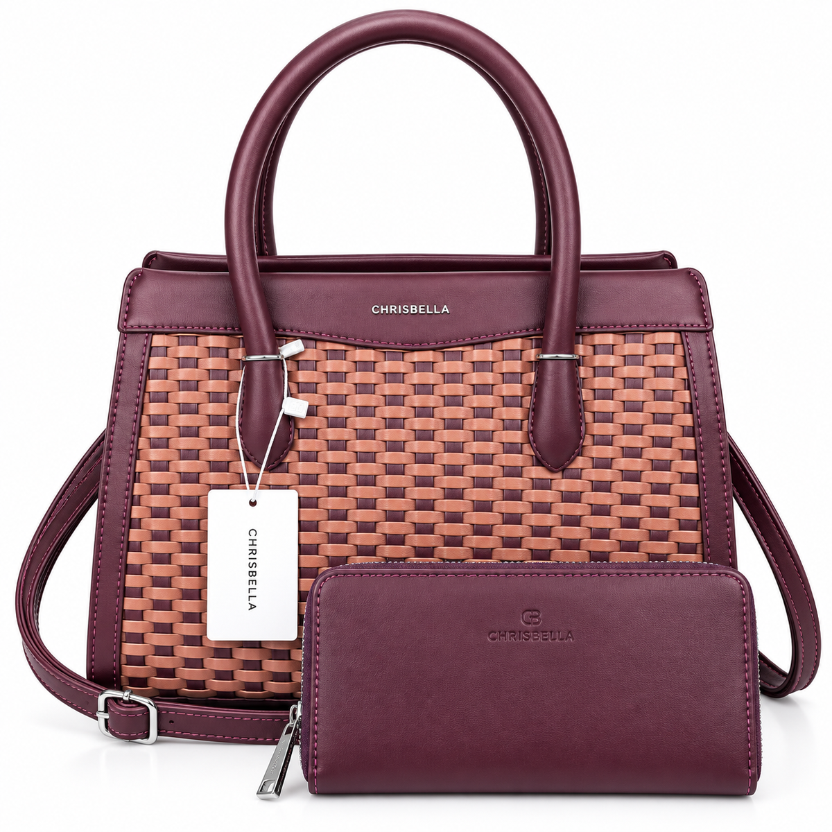 Sac à main CHRISBELLA (Ref : SM510454 Bordeau Wine Red)