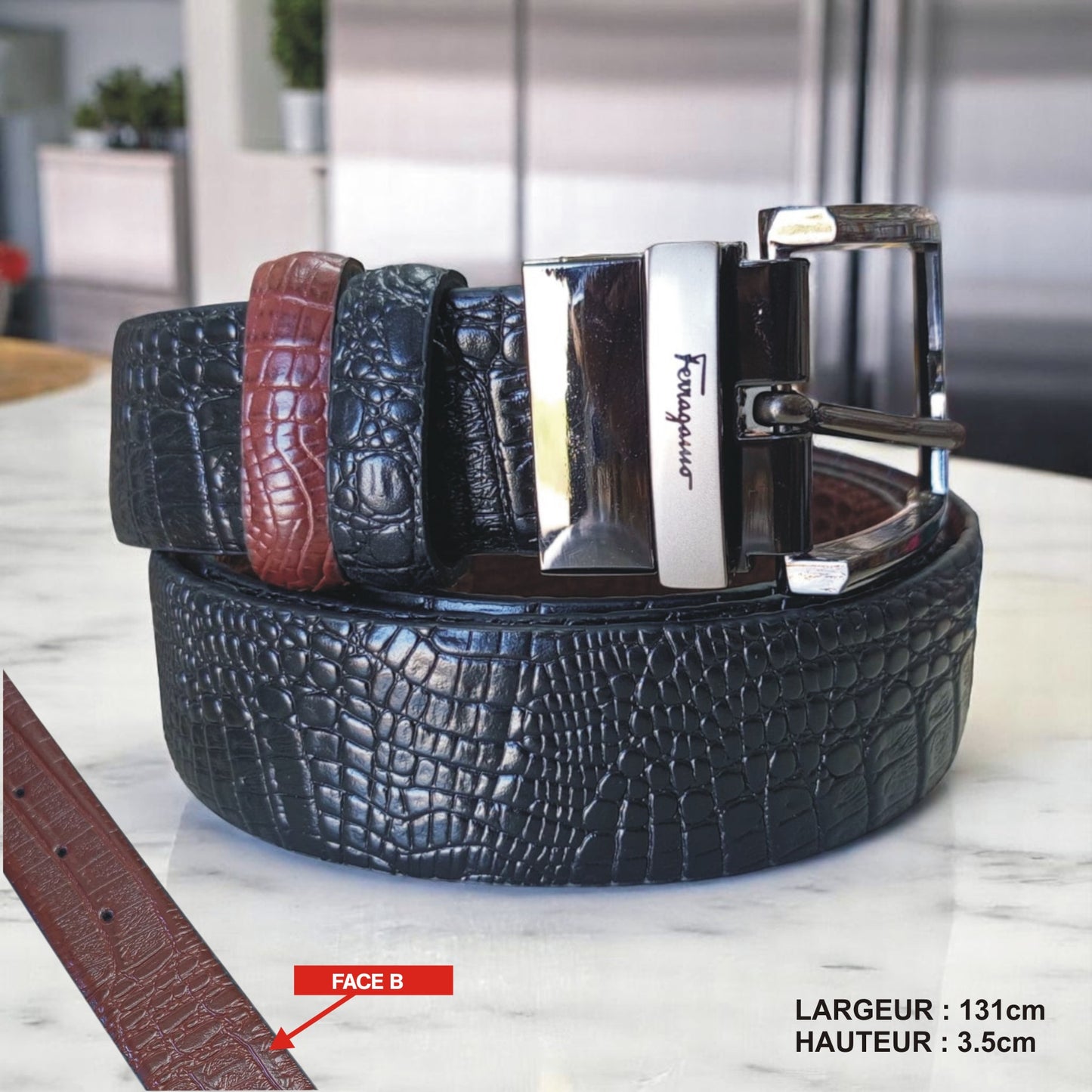 Ceinture Ferragamo (Double Face) (Ref : CT002)