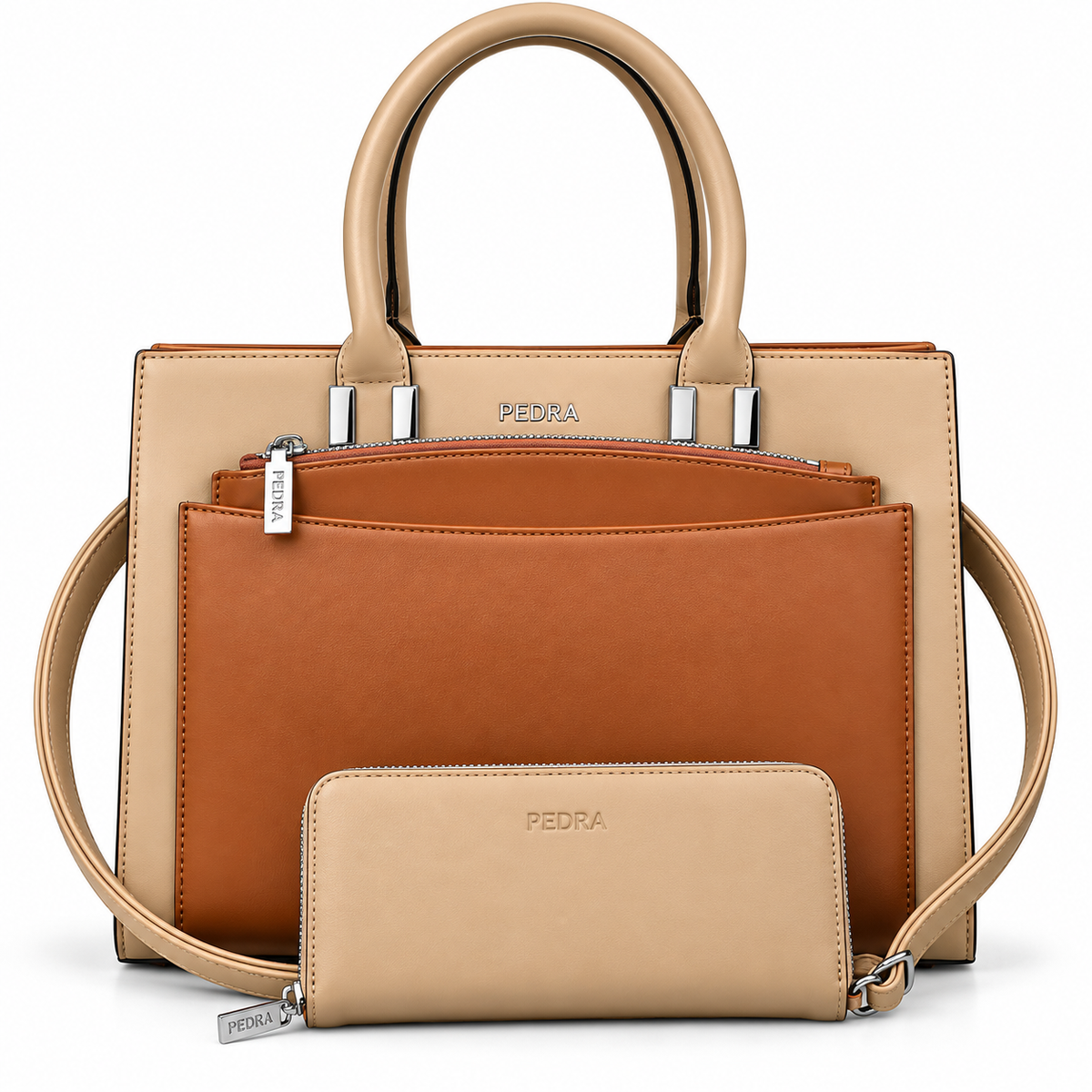 Sac à main PEDRA (Ref : SM56993 Apricot Brown)