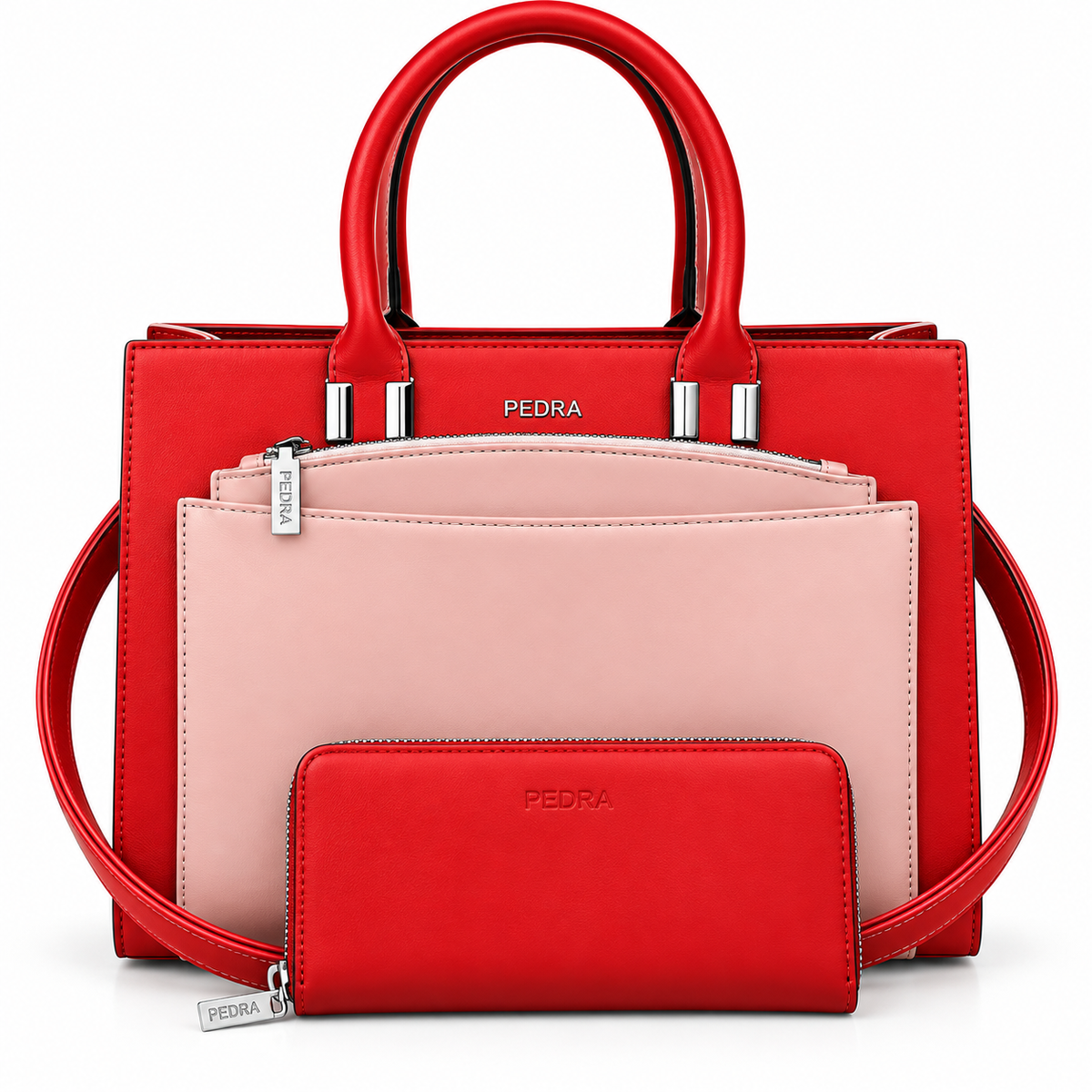Sac à main PEDRA (Ref : SM56993 Red Pink)