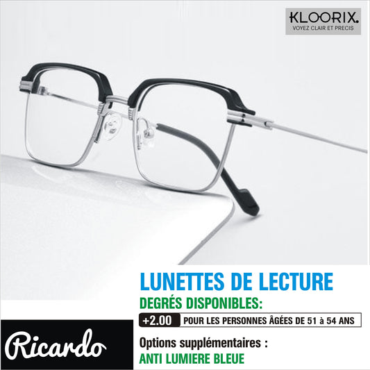 Lunettes de Lecture Ricardo (+2.00 Degré, Personnes de 51 à 54 ans)