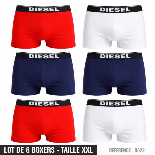 Lot de 6 Boxers DIESEL – Taille XXL – Réf. B622