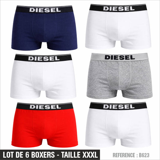 Lot de 6 Boxers DIESEL – Taille XXXL – Réf. B623