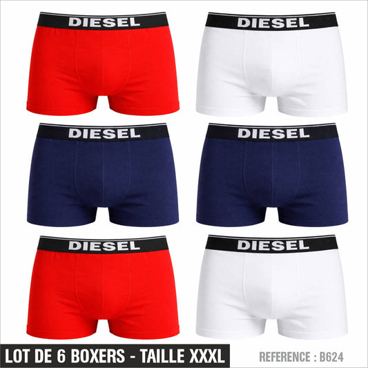 Lot de 6 Boxers DIESEL – Taille XXXL – Réf. B624