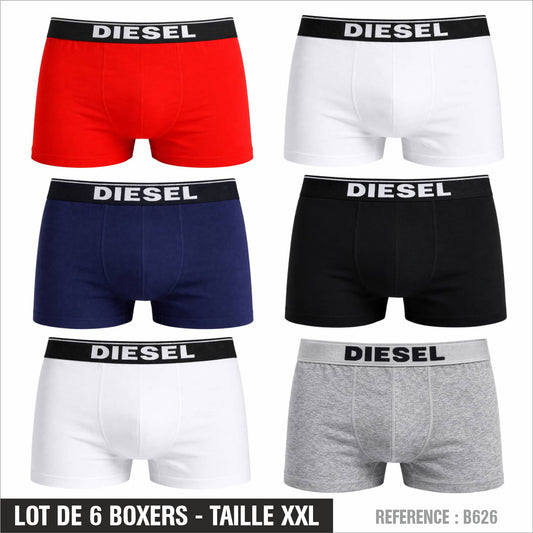 Lot de 6 Boxers DIESEL – Taille XXL – Réf. B626