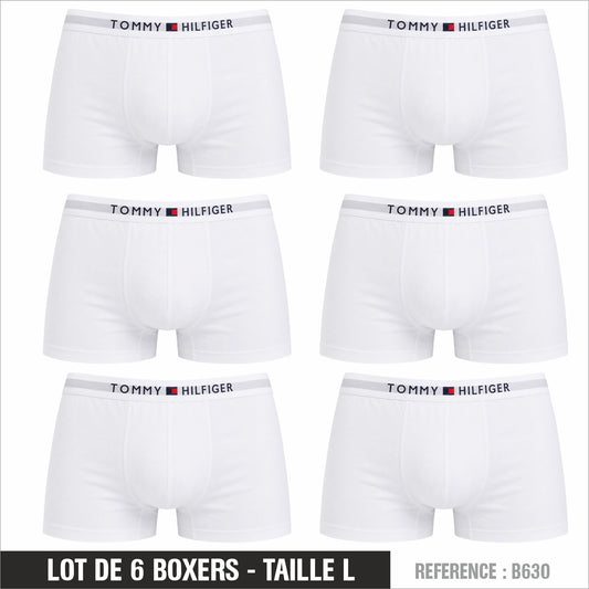 Lot de 6 Boxers Tommy Homme – Taille L – Réf. B630