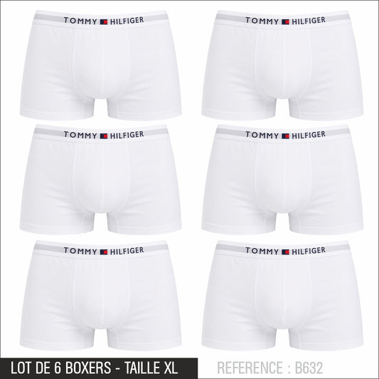 Lot de 6 Boxers Tommy Hilfiger – Taille XL – Réf. B632
