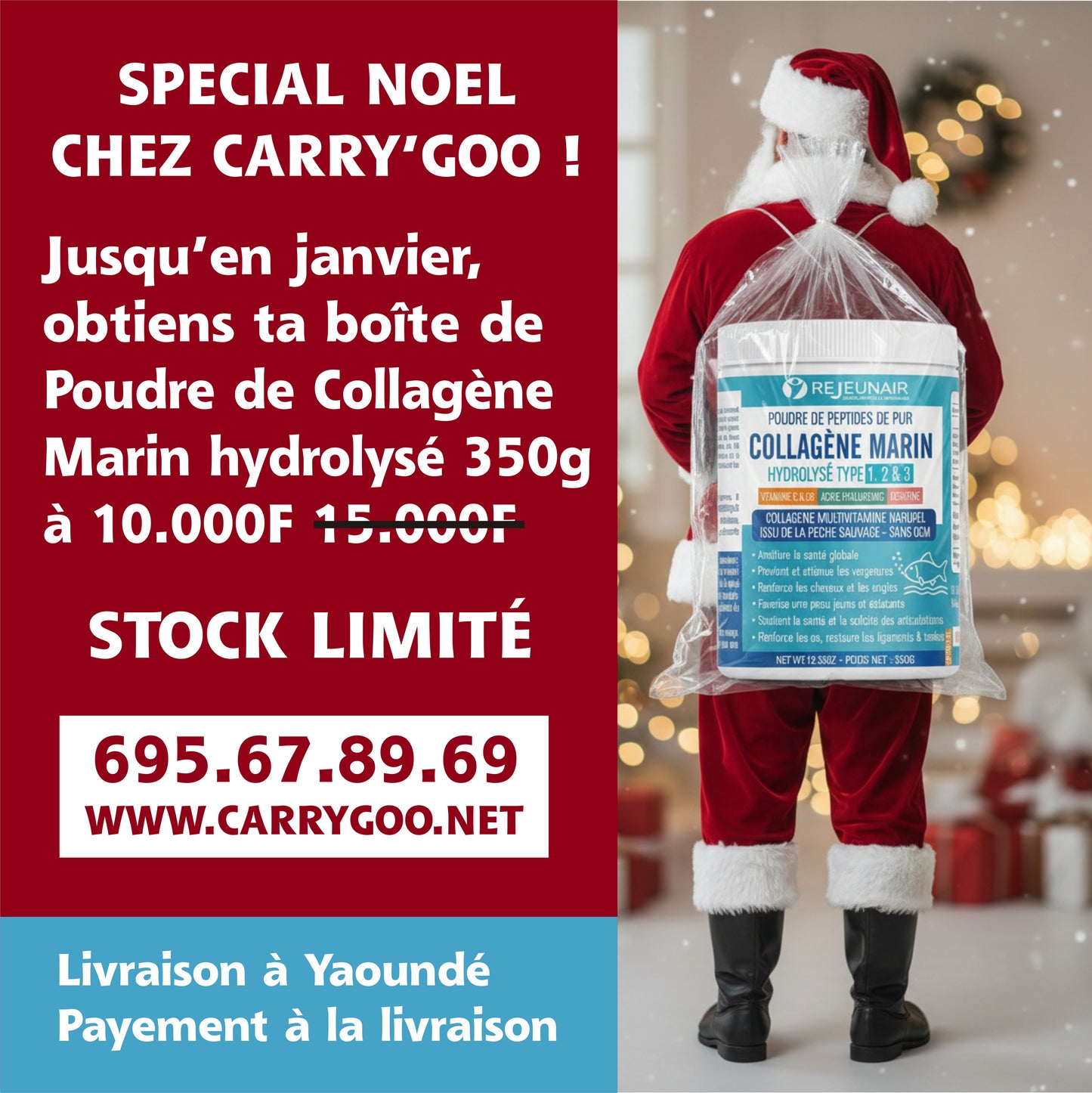 Collagène Pot de 350g (Poudre de Collagène Marin Pur Hydrolysé)