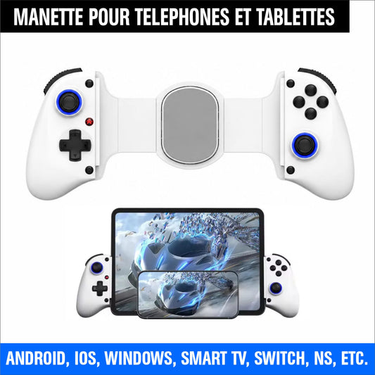 Manettes pour Téléphone et Tablettes (BSP-D11 Blanc)