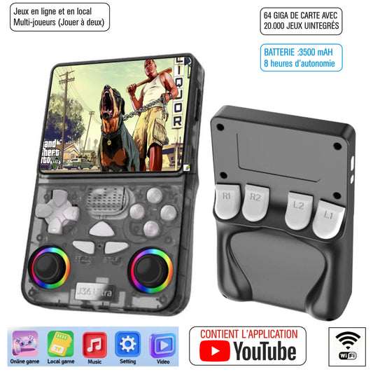 Game Console J36 Ultra Noir Transparent