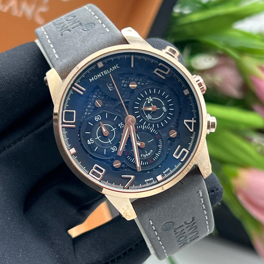 Montre Montblanc (Ref MM034 bracelet en cuir camel) (Copie)