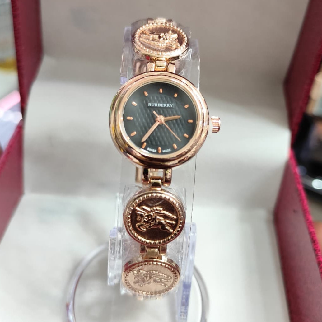 Montre Burberry Femme Rose Doré (Ref MM049)
