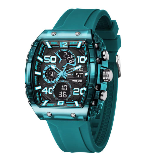 Montre Sport Smael Turquoise (Analogique + Numérique) (Ref MM104)