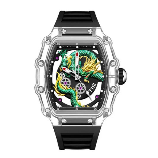 Montre à Quartz Cadran Dragon 3D (Ref MM107)