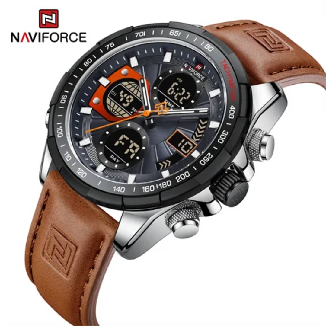 Montre Naviforce (Ref MM114) Bracelet Cuir Marron