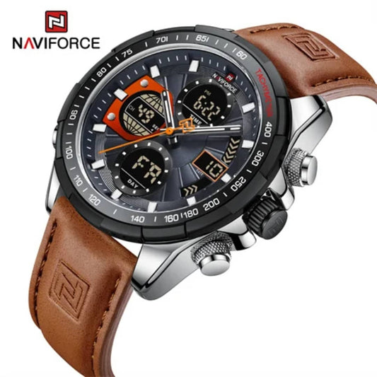 Montre Naviforce (Ref MM114) Bracelet Cuir Marron