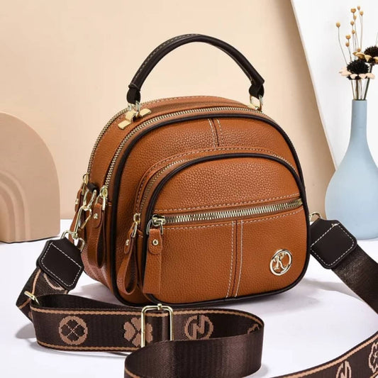 Sac Bandoulière K Marron.