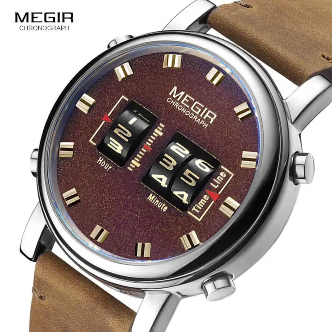 Montre Megir (Ref MM124 Bracelet en Cuir)