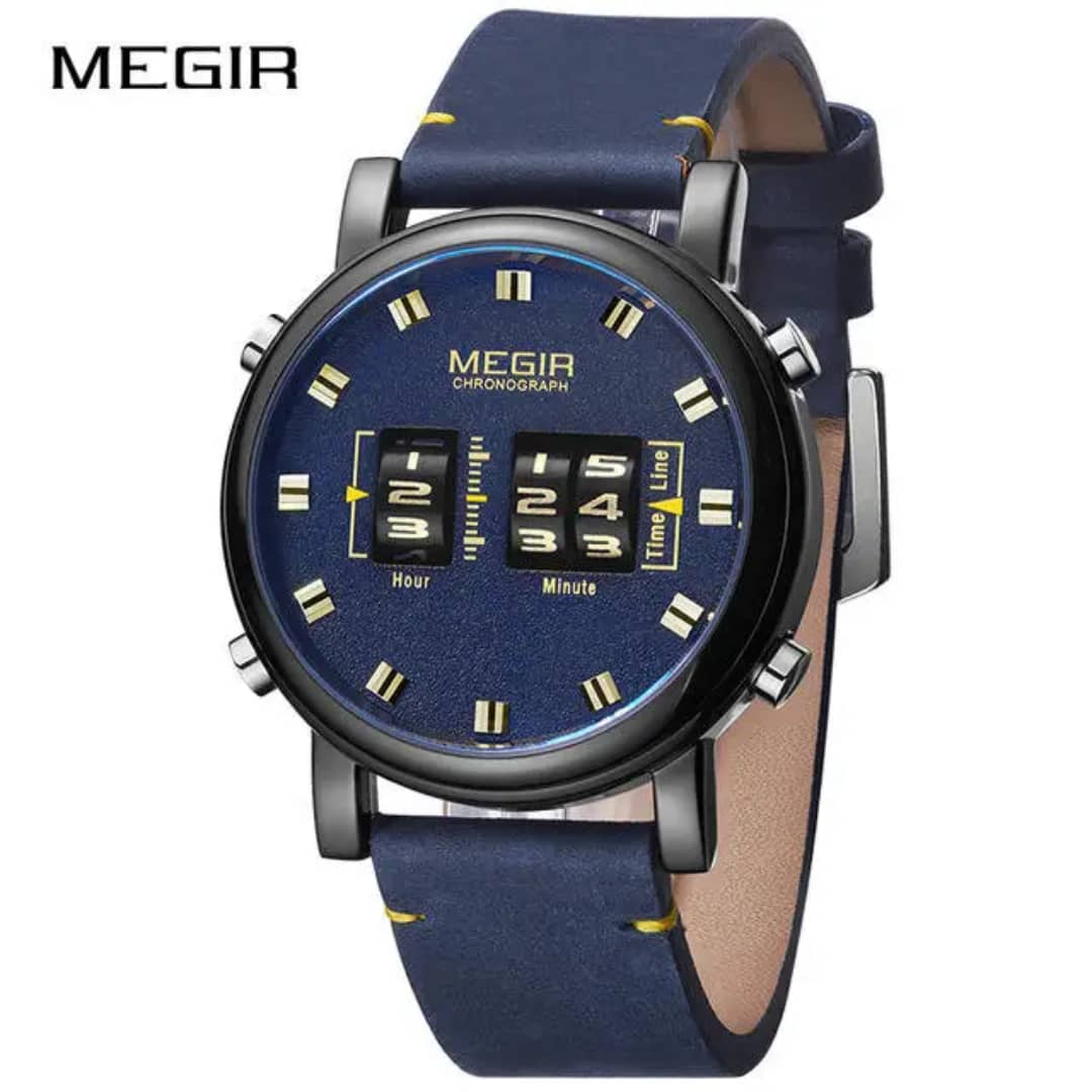 Montre Megir (Ref MM122 Bracelet en Cuir)