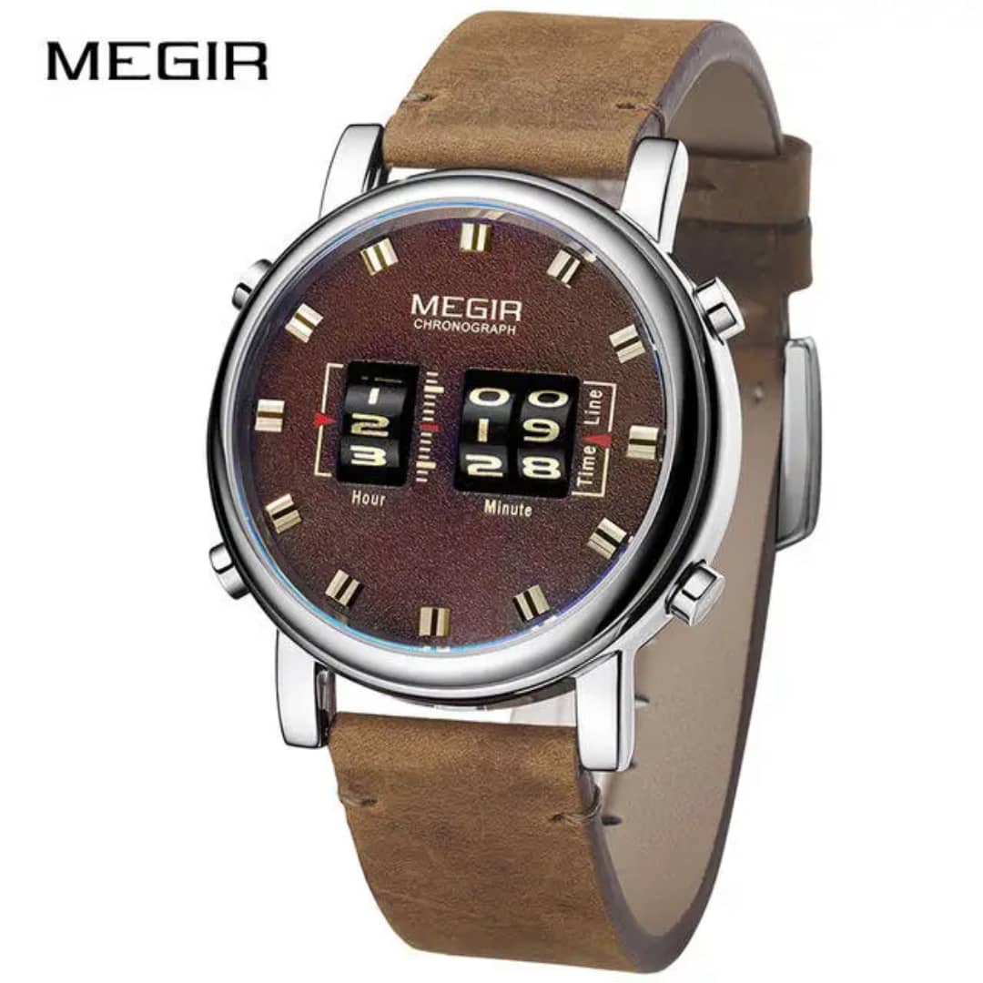 Montre Megir (Ref MM124 Bracelet en Cuir)