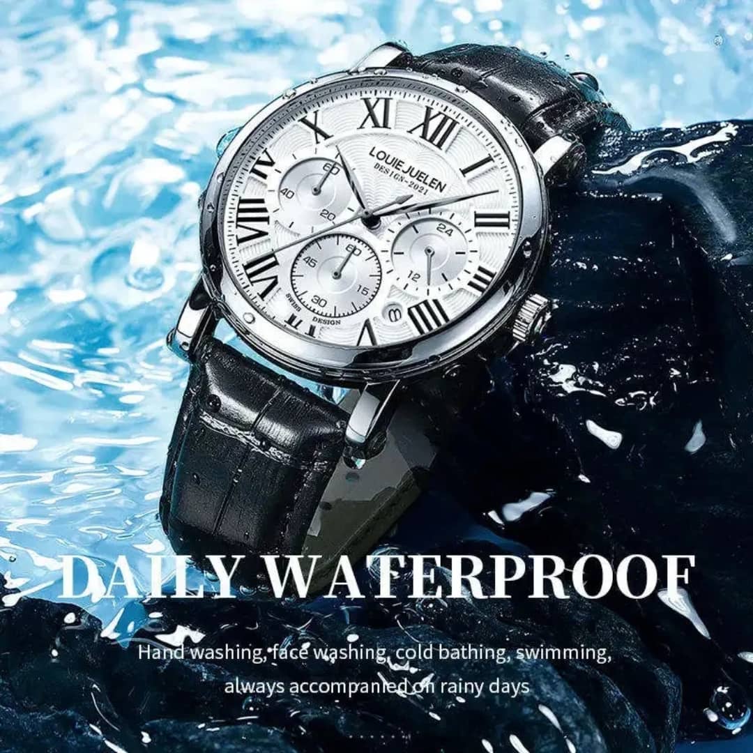 Montre Louie Juelen (Ref MM139 Bracelet en Cuir)