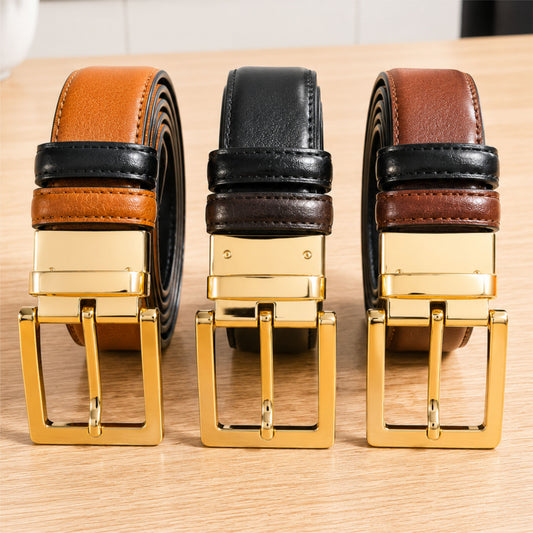LOT DE 3 CEINTURES DOUBLE FACE