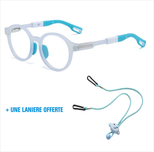 Lunettes Anti Lumière Blue Pour Enfants / Monture (Bleue Claire)