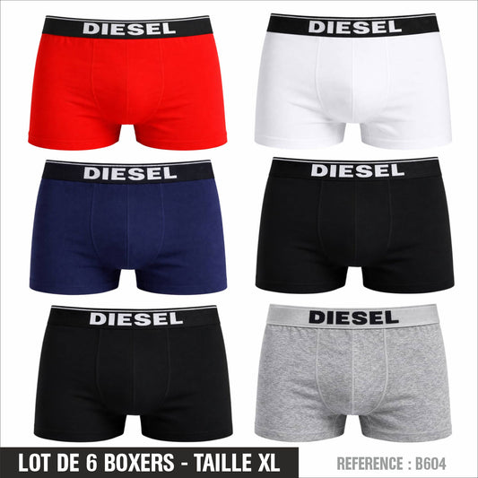Lot de 6 Boxers Homme – Taille XL – Réf. B604