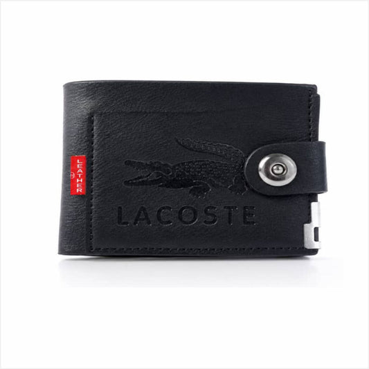 Portefeuille noir Lacoste en simili cuir