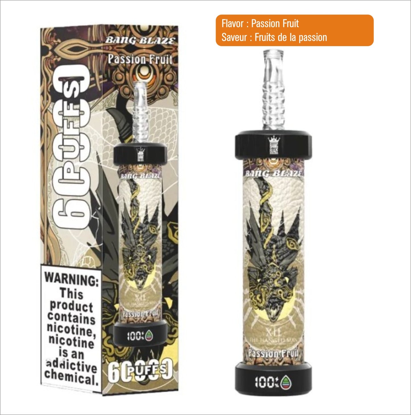 60k Puffs - Passion Fruit - Fruits de la Passion