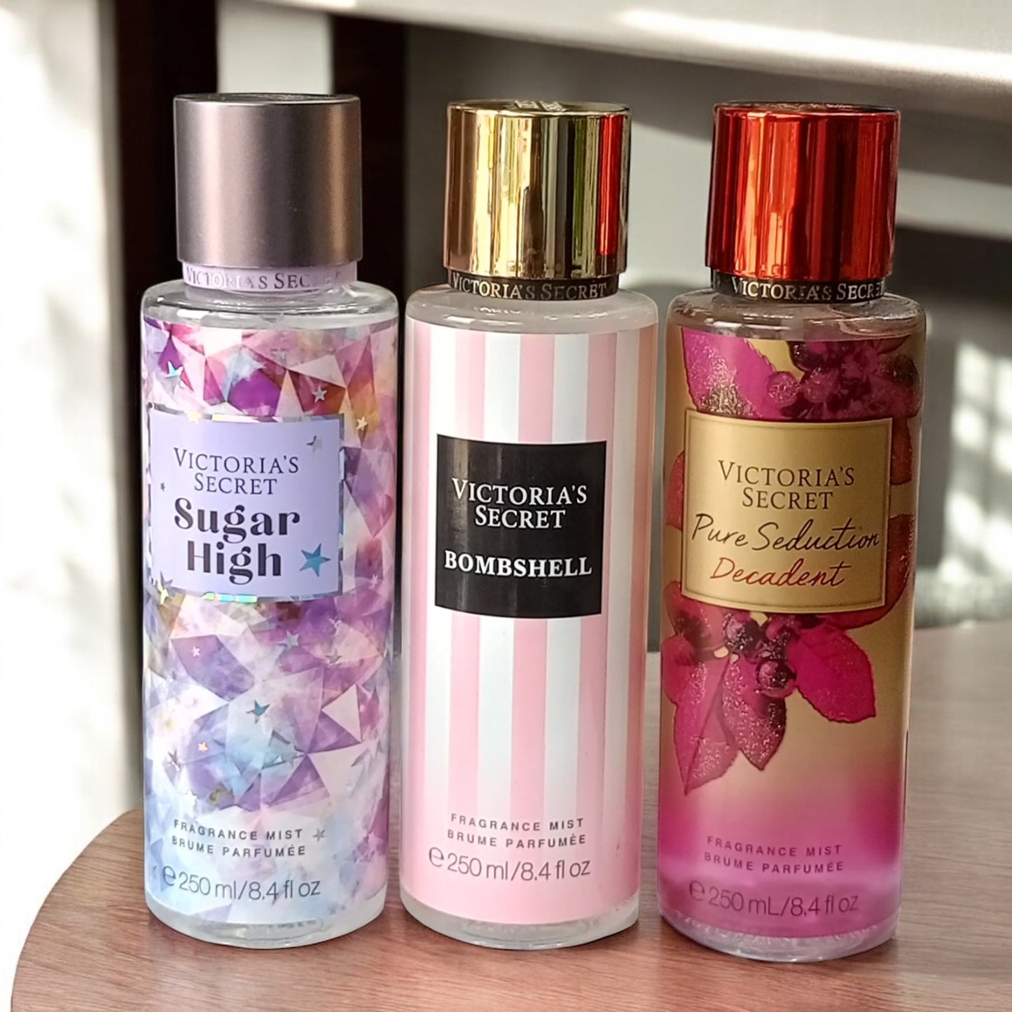 3 Brumes Victoria’s Secret – Sugar High, Bombshell & Pure Seduction Decadent (Ref: BV04)