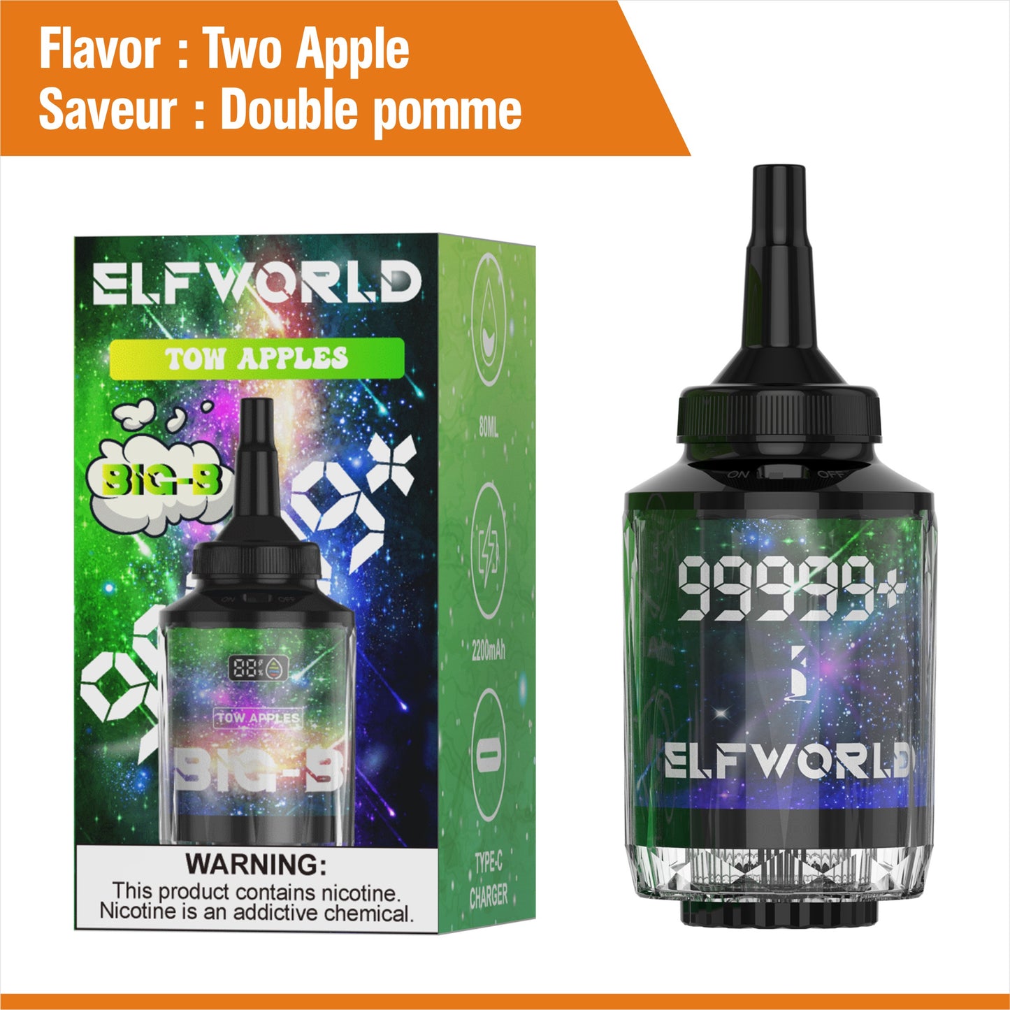 100K Puffs - Two Apple - Double pomme